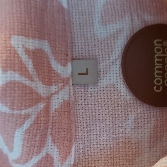 Common People Tropical Floral 100% Cotton Button Down Shirt Short Sleeve Large - Picture 3 of 5